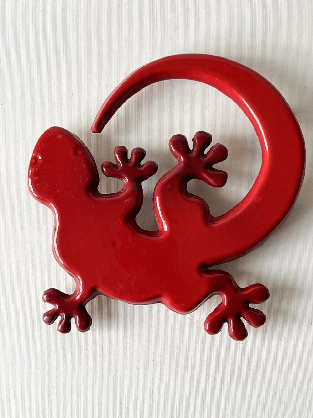 France La Chaise Longue Red Salamander Trivet Enameled Cast Iron Kitchen Decor